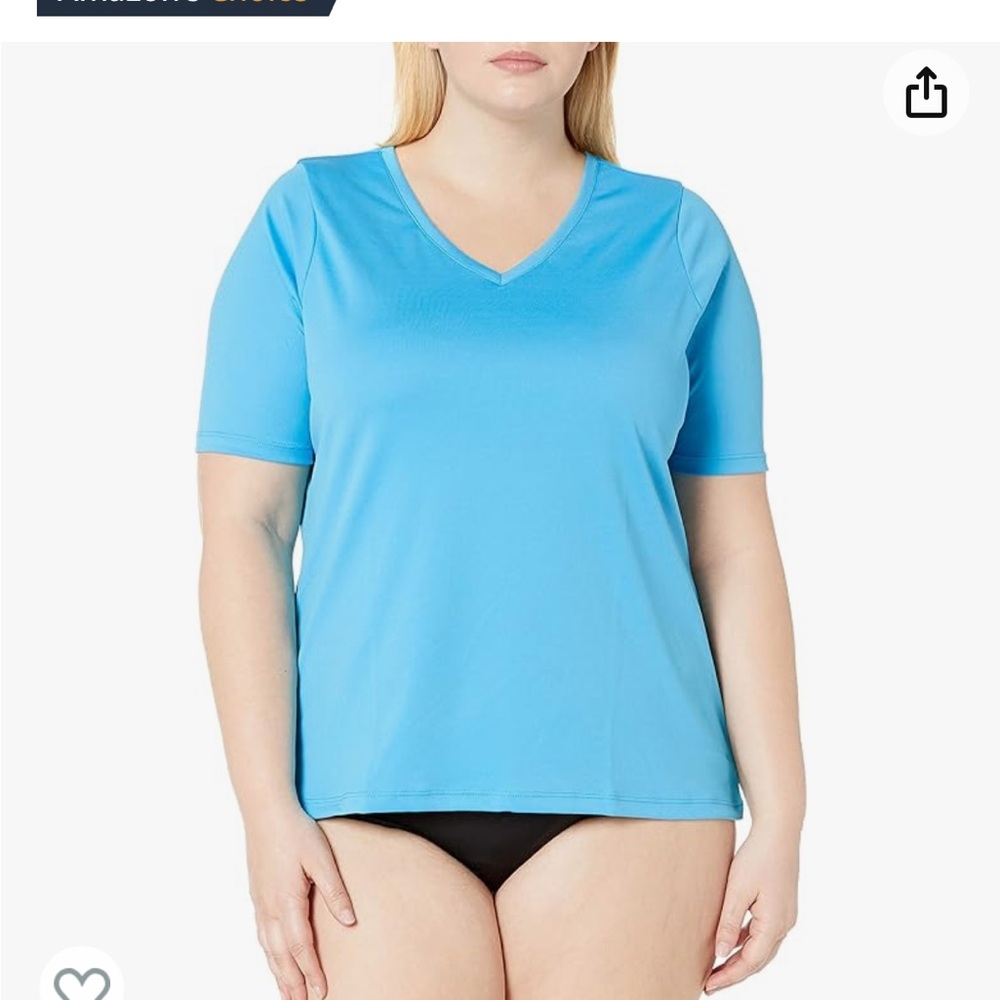 Kanu Surf Women's Plus-Size Solid UPF 50+ Swim Shirt Rashguard